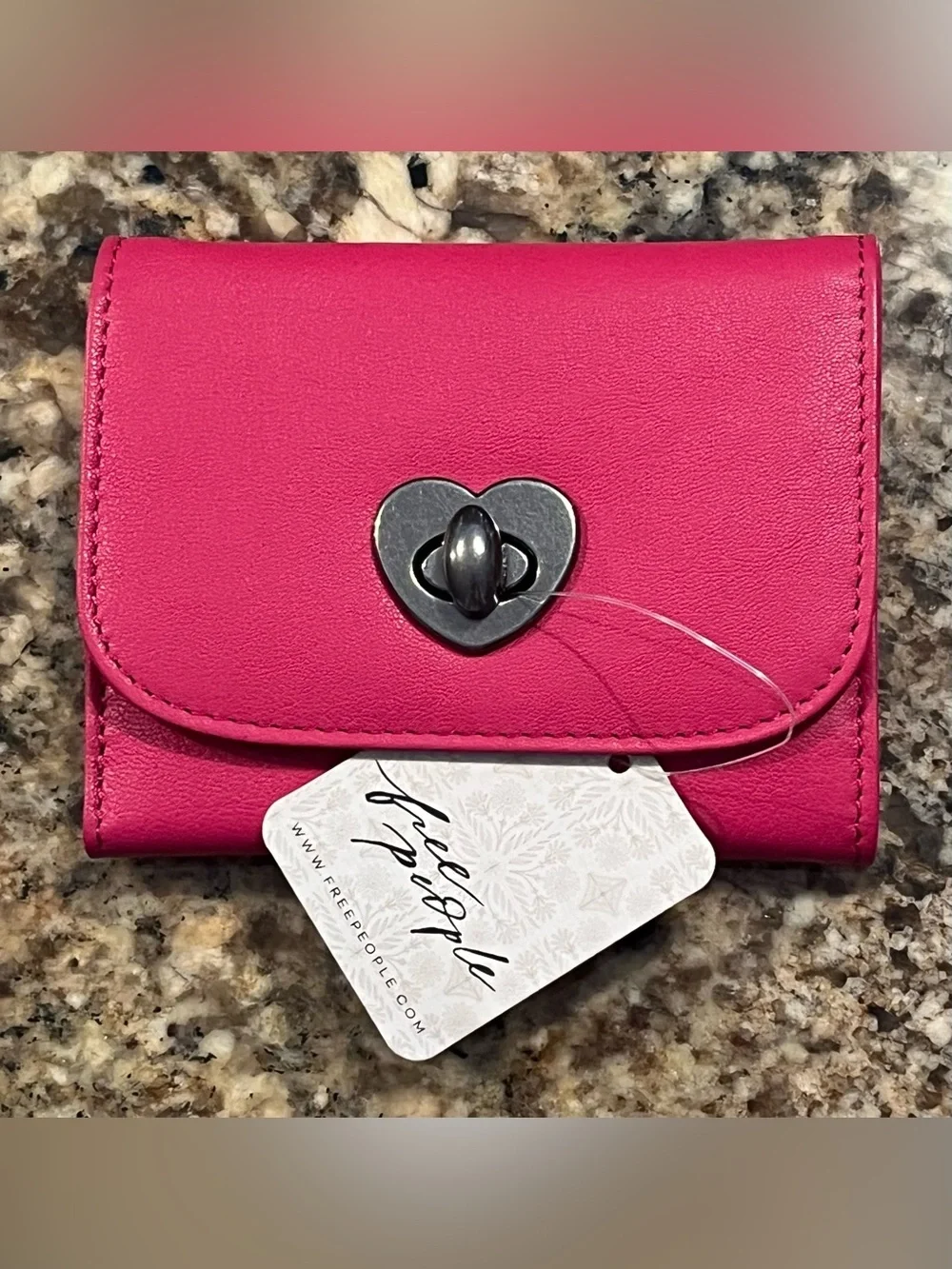 NWT Free People Lock It Up Leather Wallet